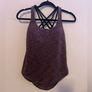 Lululemon Free To Be Serene Tank Heathered Black Cherry / Radiant Multi